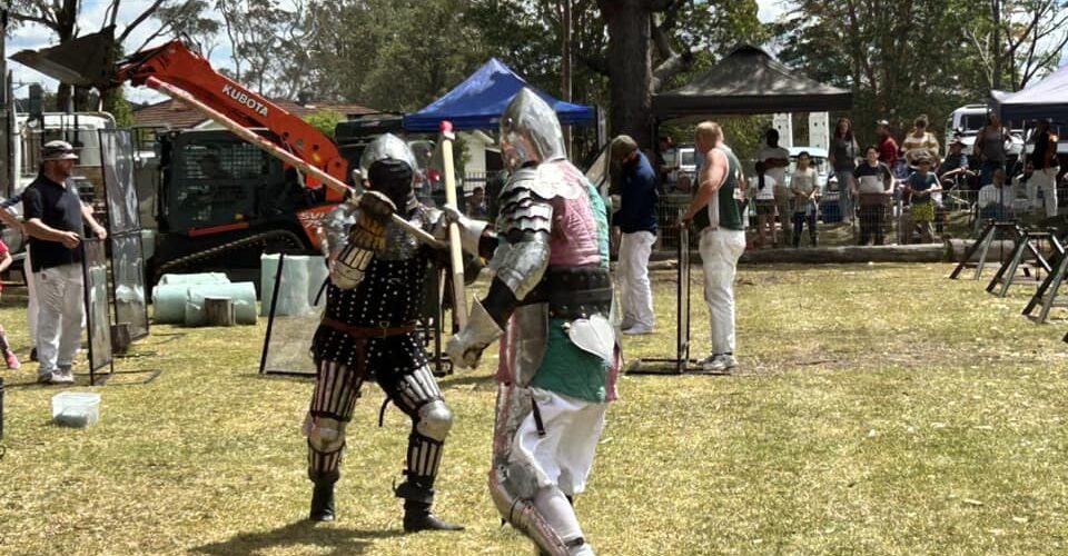 Mediaeval group fighting display